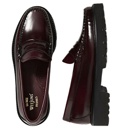 Dark Cherry Red Loafers